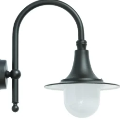 Wandlampe für außen mit tiefgezogenem Schirm