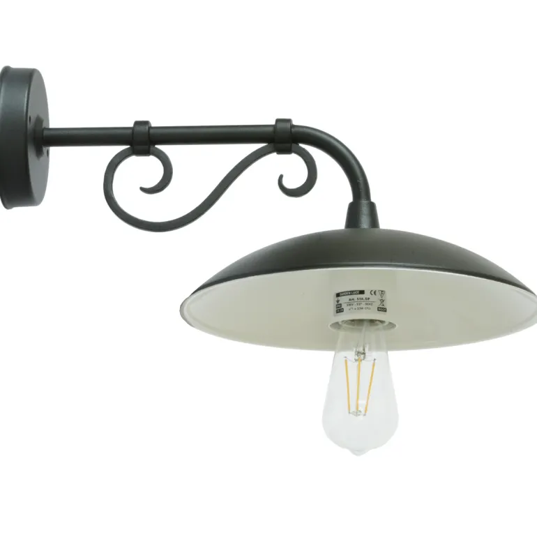Wandlampe für Außen mit verzierter Armstütze