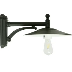 Wandlampe für außen ohne Glas mit Armstütze