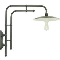 Wandlampe für außen ohne Glas mit Doppelrohrwandarm