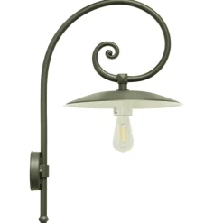 Wandlampe für außen ohne Glas mit Bischofstab