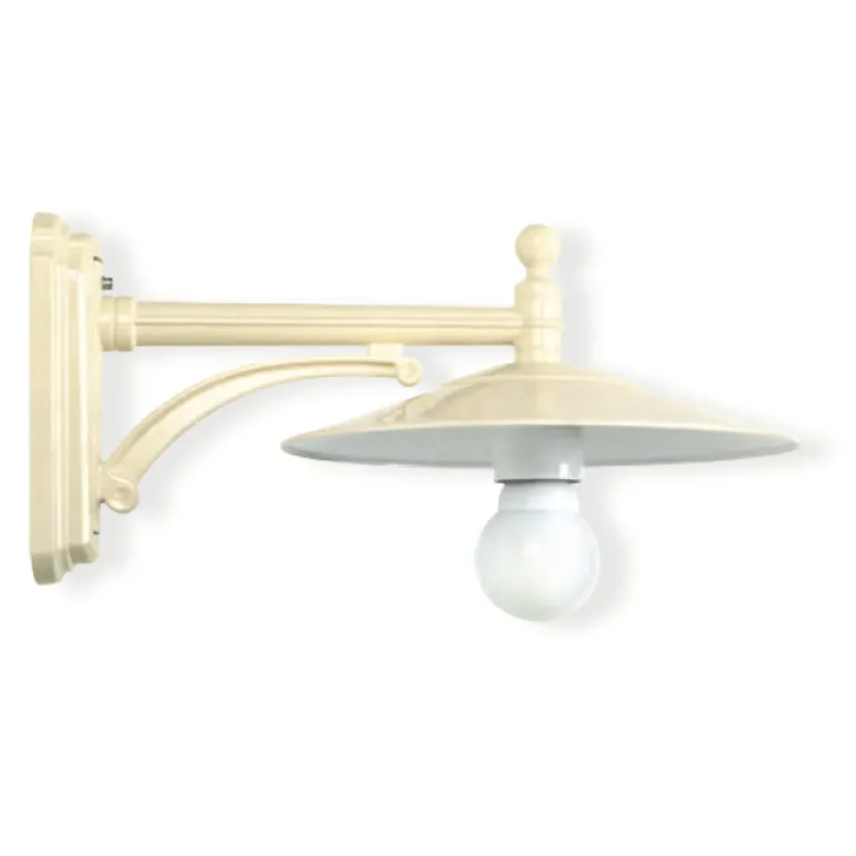 Wandlampe für außen ohne Glas mit Armstütze