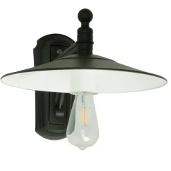 Wandlampe für außen ohne Glas mit Armstütze