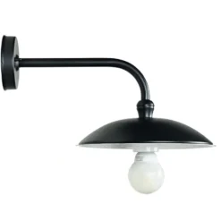 Wandlampe mit Tellerschirm für Außen ohne Glas