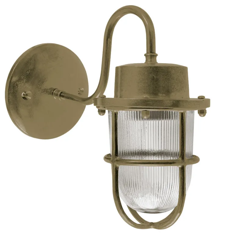 Wandlampe N° 563 aus Messing im Schiffsleuchten-Stil