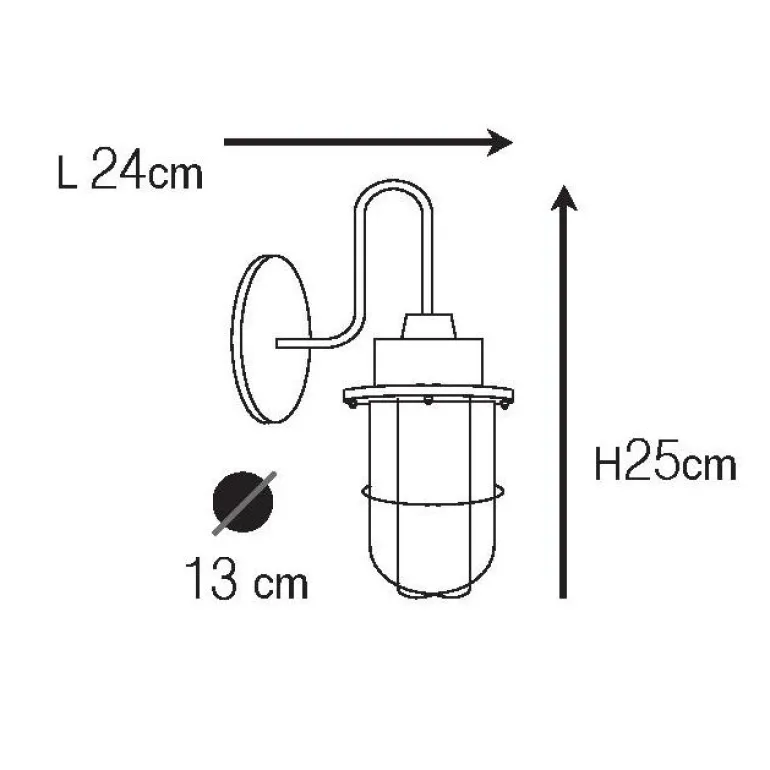 Wandlampe N° 563 aus Messing im Schiffsleuchten-Stil
