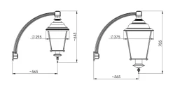 Wandleuchte 416A.42 mit niederrheinischer Kupfer-Laterne