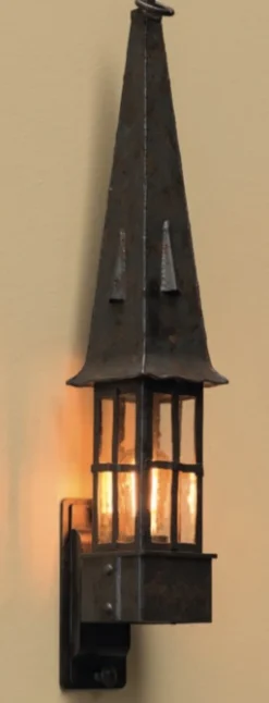 Wandleuchte aus Schmiedeeisen mit spitzem Dach WL 3646