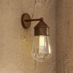 Wandleuchte Drop aus Kupfer und Messing