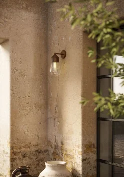 Wandleuchte Drop aus Kupfer und Messing