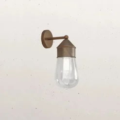 Wandleuchte Drop aus Kupfer und Messing