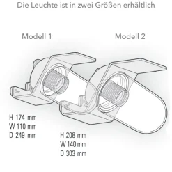 Wandleuchte für Außen mit Glaszylinder Sherlock