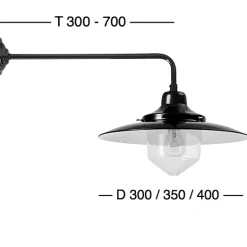 Wandleuchte Hannover mit Ring-Zylinderglas RO 130