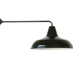 Wandleuchte im Fabrikstil mit langem Wandarm W490L (Ø 48 cm)