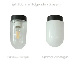 Wandleuchte im Fabrikstil mit langem Wandarm W490L (Ø 48 cm)