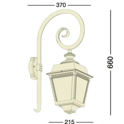 Wandleuchte mit Bewegungsmelder Place des Vosges 1