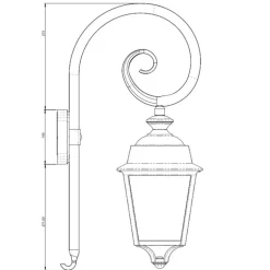 Wandleuchte mit Bewegungsmelder Place des Vosges 1
