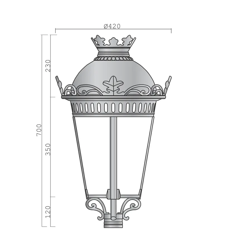 Wandleuchte mit Empire-Laterne 413.42JK