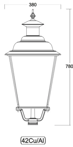 Wandleuchte mit Kupfer-Laterne Warschau 42 CU