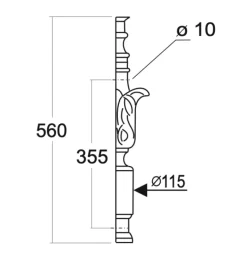 Wandleuchte mit Kupfer-Laterne Krakau 42 CU