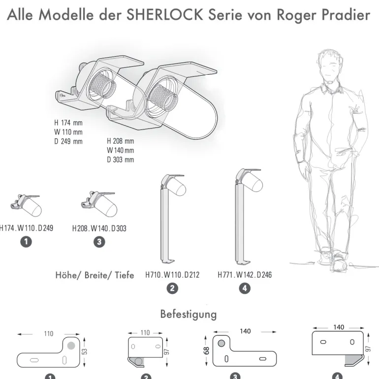 Wegeleuchte aus Frankreich Sherlock