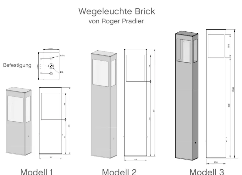 Wegeleuchte Brick aus Frankreich