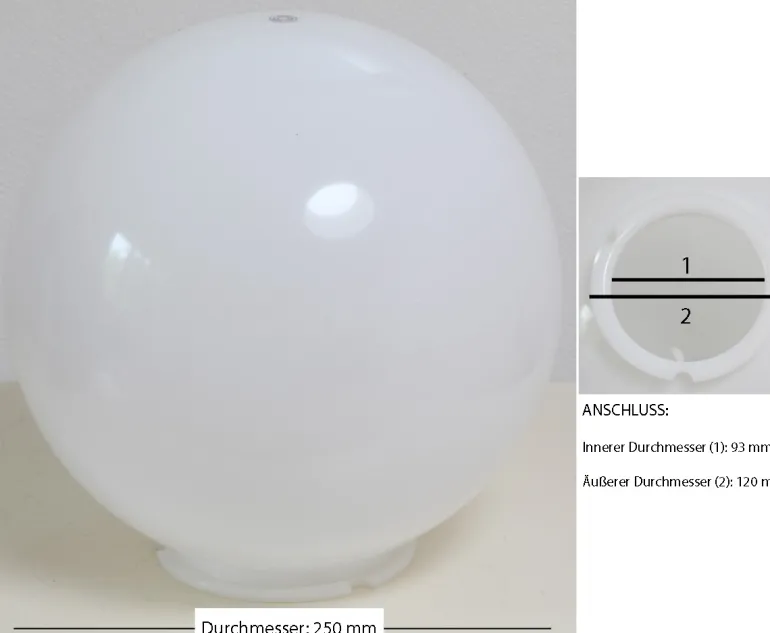 Wegeleuchte mit Acrylglaskugel Elba 2P 02