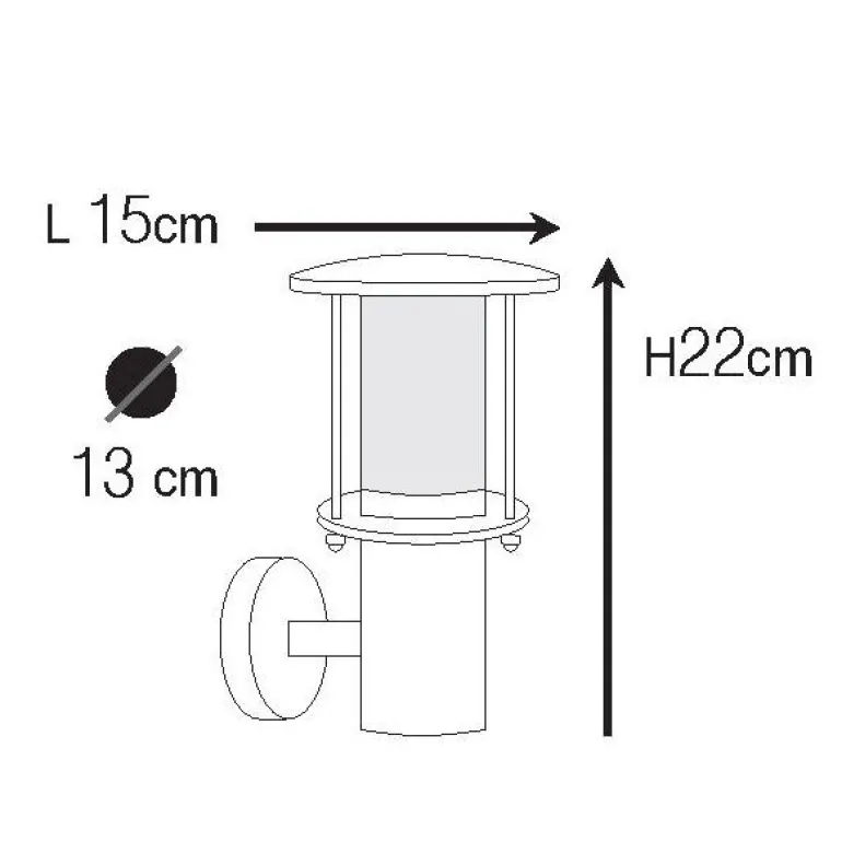 Wetterfeste Messing-Wandlampe N° 40 in Tubenform