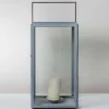 Windlicht aus Zink oder Messing für Terrassen Bellecour (Höhe 65 cm)