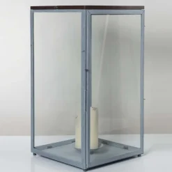 Windlicht aus Zink oder Messing für Terrassen Bellecour (Höhe 65 cm)