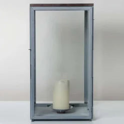 Windlicht aus Zink oder Messing für Terrassen Bellecour (Höhe 65 cm)