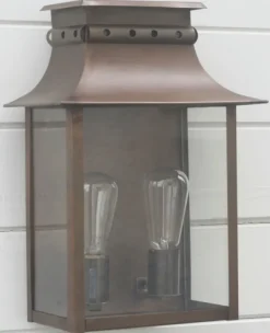 Zweiflammige Biedermeier-Wandleuchte Longchamp