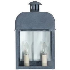 Zweiflammige flache Wandlaterne mit Satteldach Swansea MM