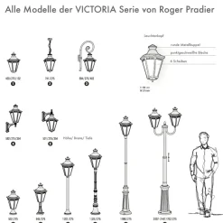 Zweiflammige französische Standleuchte Victoria