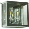 Zweiflammige Messing-Wandleuchte Vitrine petit
