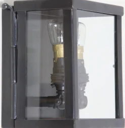 Zweiflammige Messing-Wandleuchte Vitrine petit