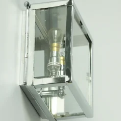 Zweiflammige Messing-Wandleuchte Vitrine petit