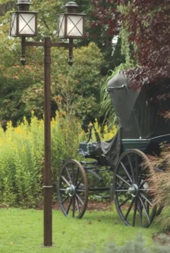 Zweiflammige Parklaterne aus Schmiedeeisen AL 6780