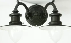 Zweiflammige Wandlampe für Außen mit Spitzzylindern